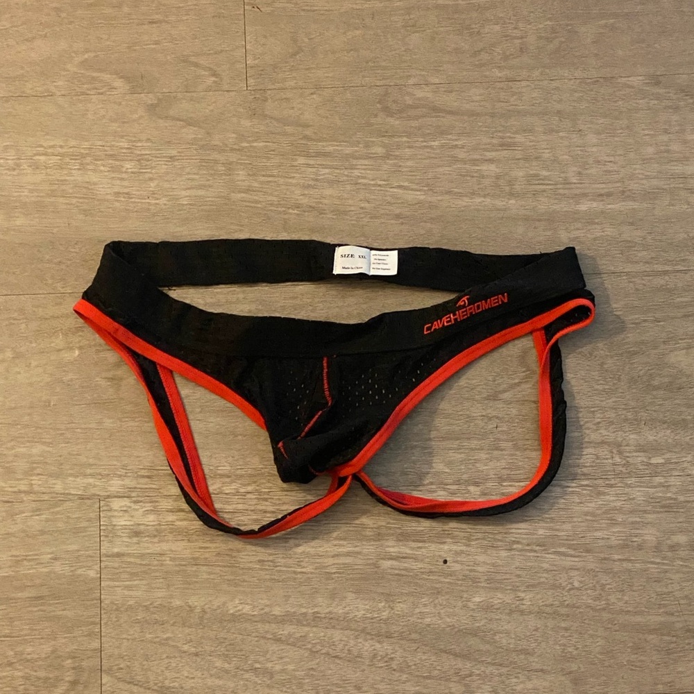Black and Red trim jock strap